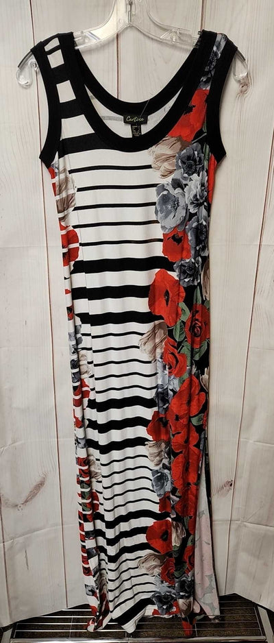 Cartise Women's Size 4 White & Black Floral Dress