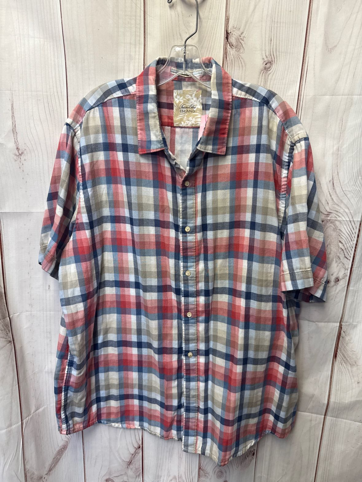 Tasso Elba Men's Size XXL Red & Blue Shirt