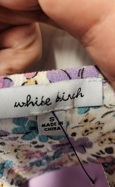 White Birch Women's Size S Multi-Color Floral Romper