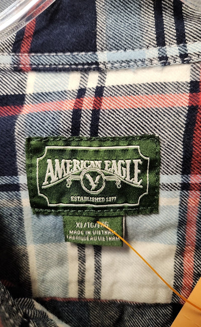 American Eagle Men's Size XL Blue Shirt