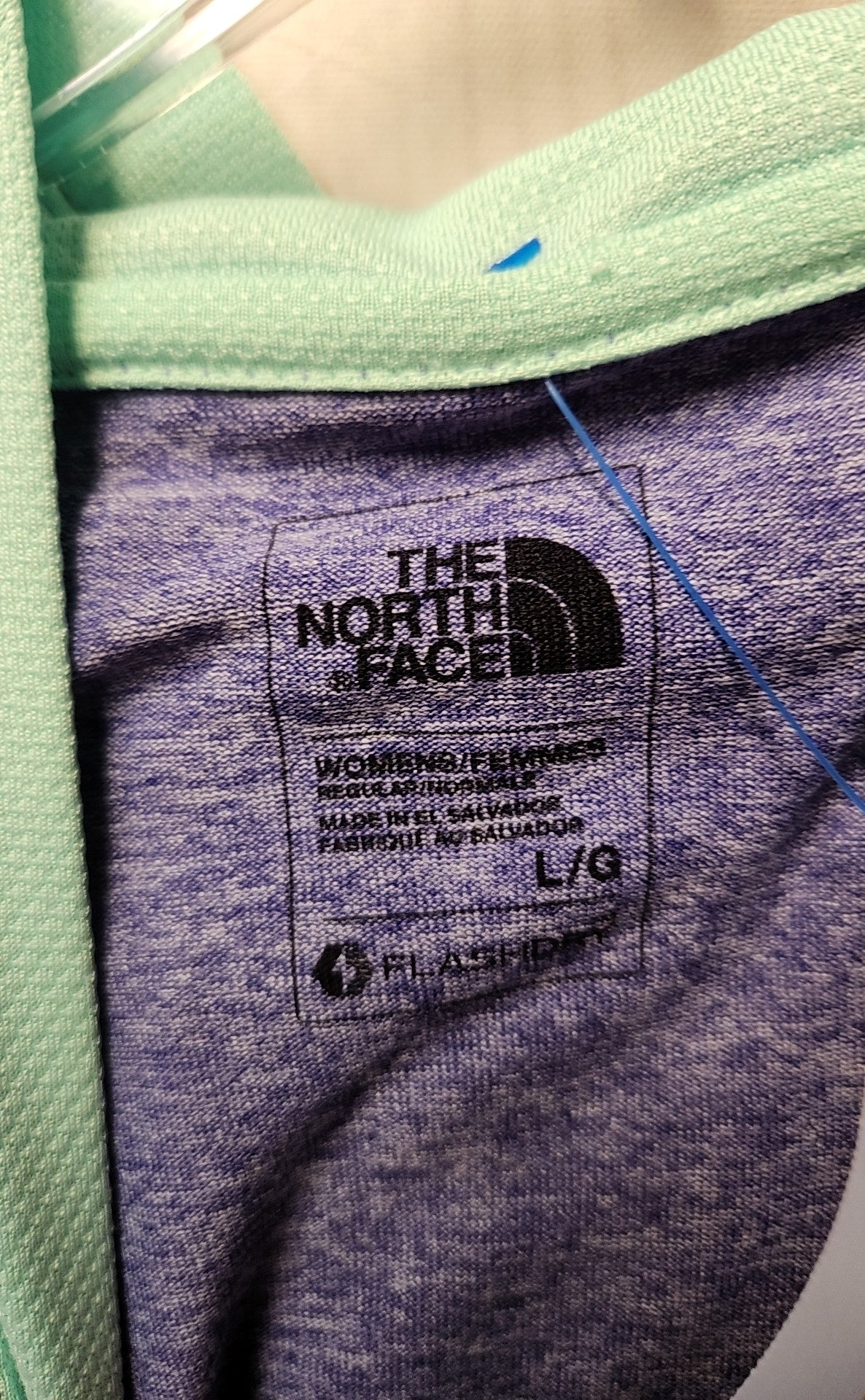 North Face Women's Size L Purple Hooded Long Sleeve Top