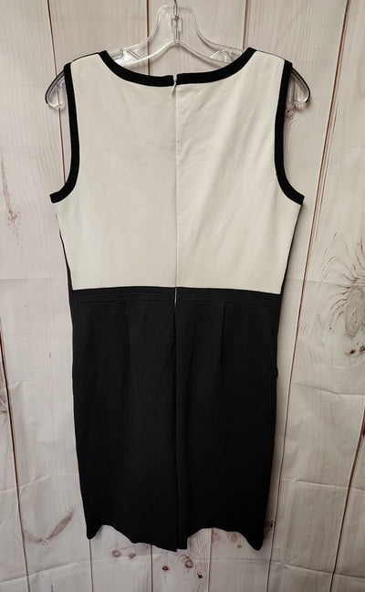Lands End Women's Size 12 Black & White Dress