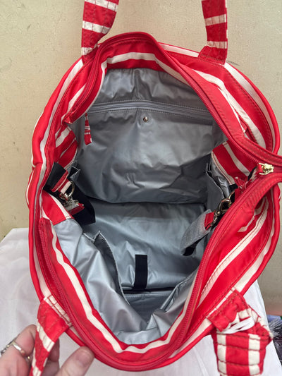 NWT Kate Spade Red Stripe Diaper/Tote Bag