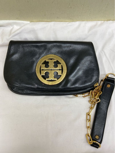 Tory Burch Black Leather Purse Bag AS IS - Stains