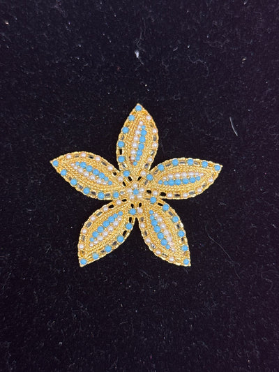 VTG Signed Sarah Coventry Gold Starfish Brooch Pin