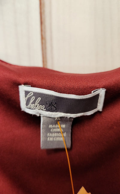 Chelsea 28 Women's Size XL Red Velour Dress
