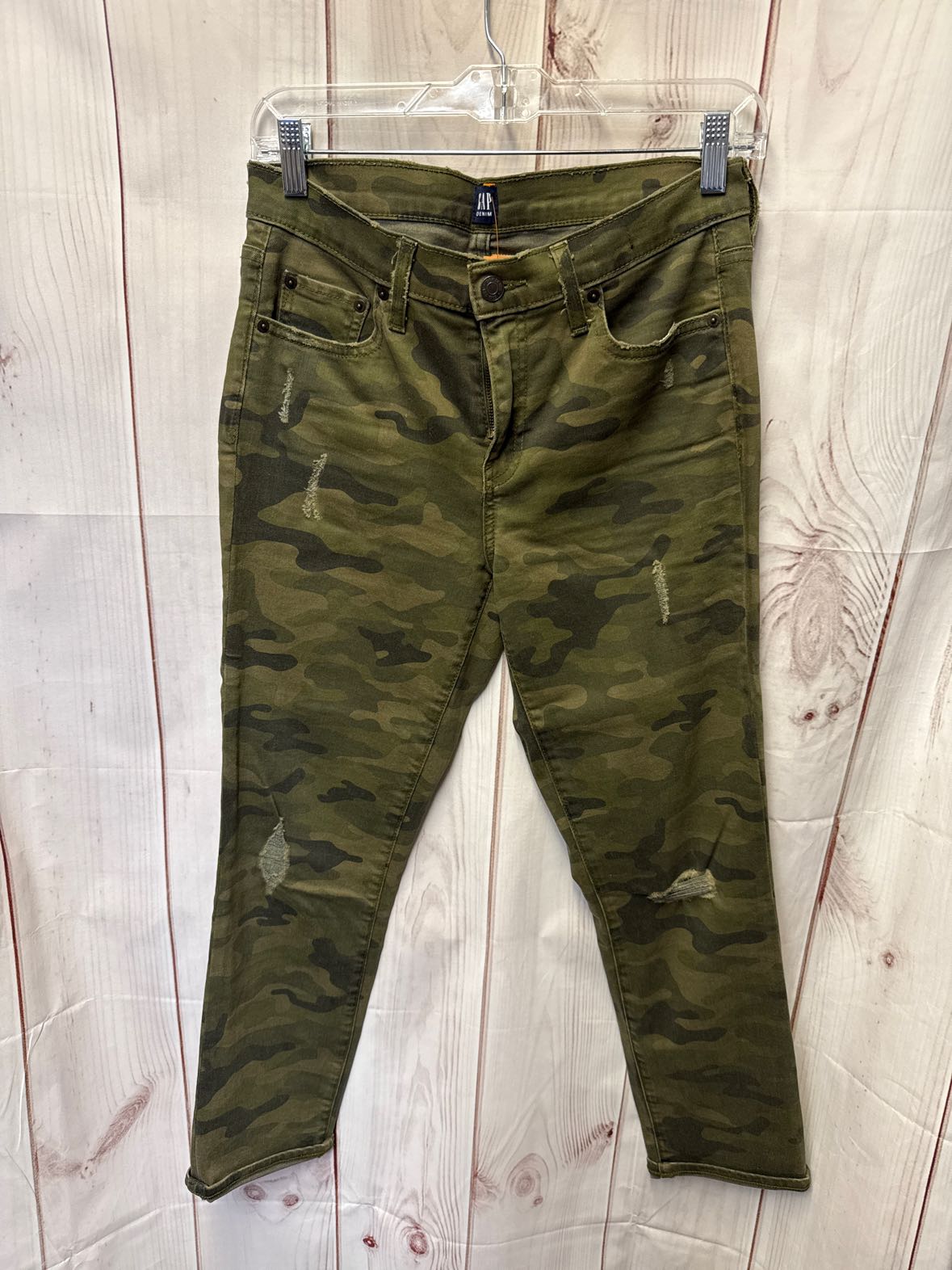 Gap Women's Size 27 (3-4) Green Camo Pants Best Girlfriend