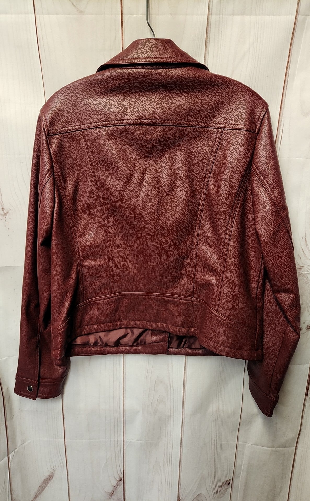 Express Women's Size L Maroon Wine Moto Jacket