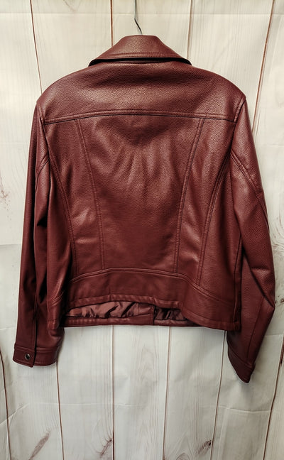 Express Women's Size L Maroon Wine Moto Jacket