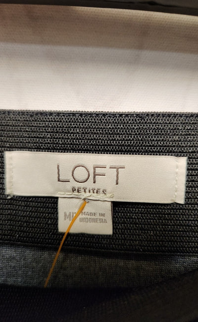 Loft Women's Size M Petite Gray Animal Print Skirt