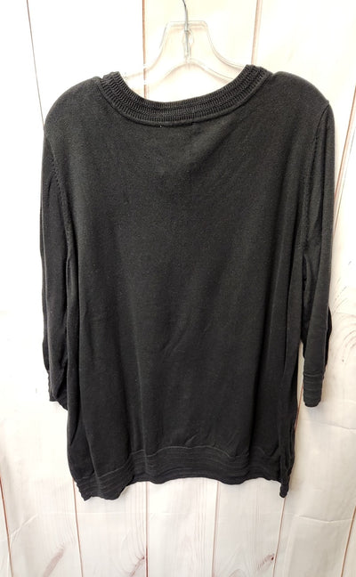 Isaac Mizrahi Live Women's Size 2X Black Sweater
