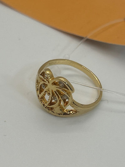 Ring Size 6 Gold 18KT GE Ring Palm Tree