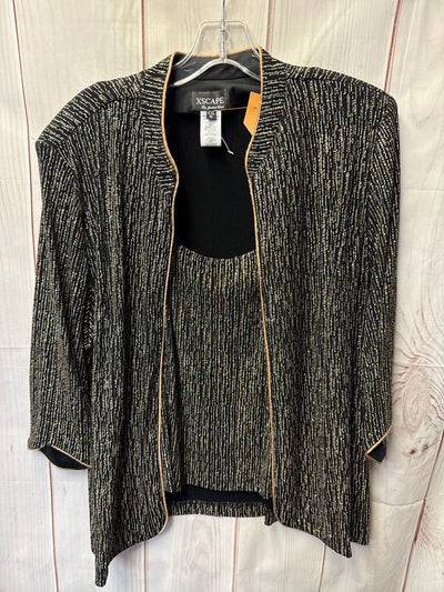 Xscape Women's Size XL Black & Gold Shirt Set
