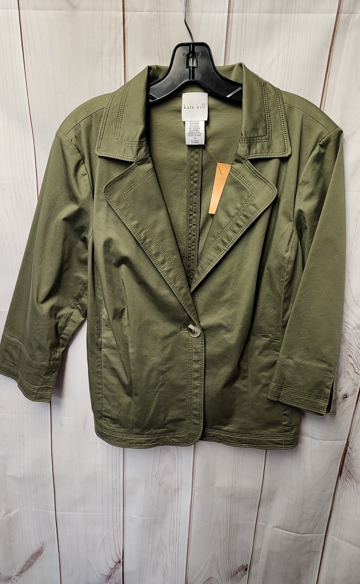 Kate Hill Women's Size 16 Green Jacket