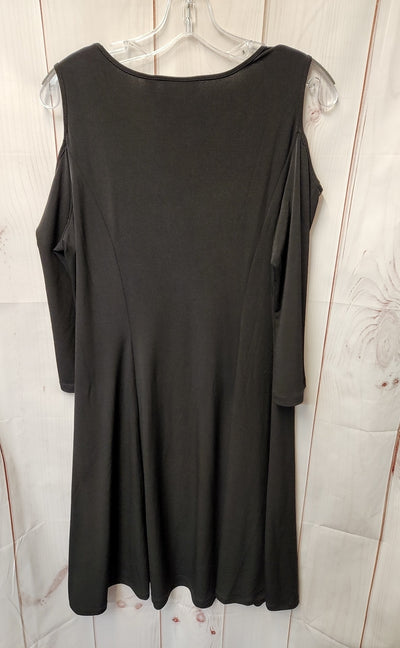 Susan Graver Women's Size L Black Dress