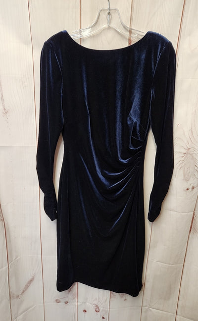 Vince Camuto Women's Size 6 Navy Velour Dress