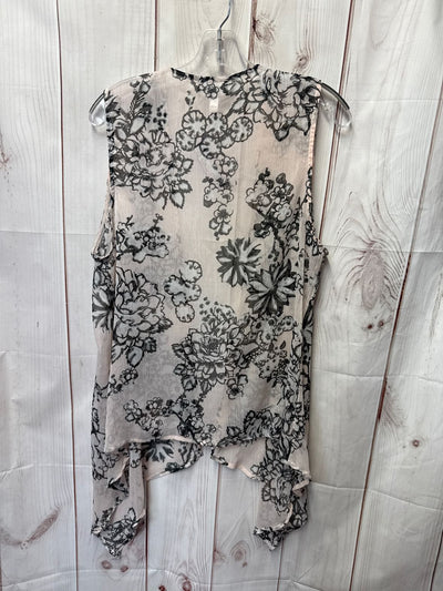 Chico's Women's Size 1 = US M Pink Floral Cardigan