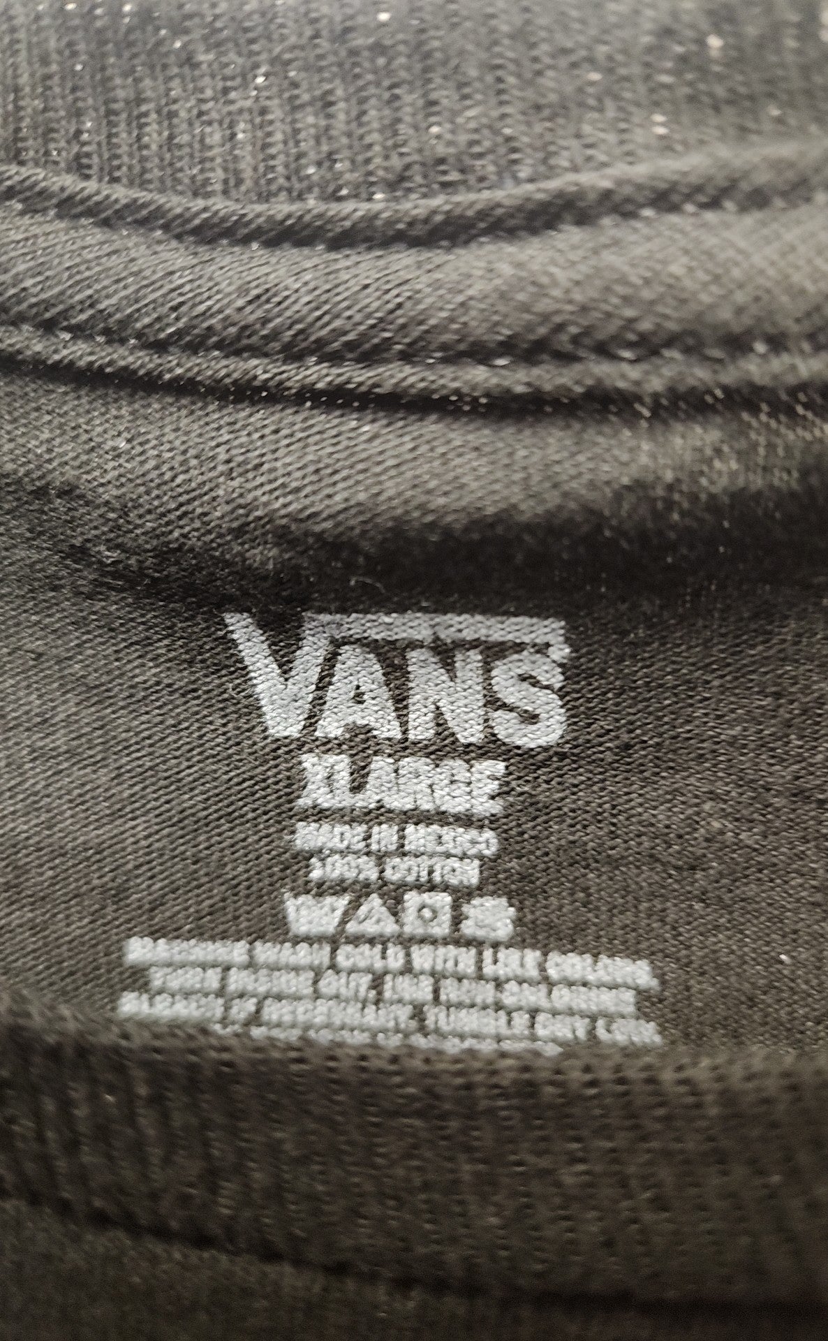 Vans Women's Size XL Black Short Sleeve Top