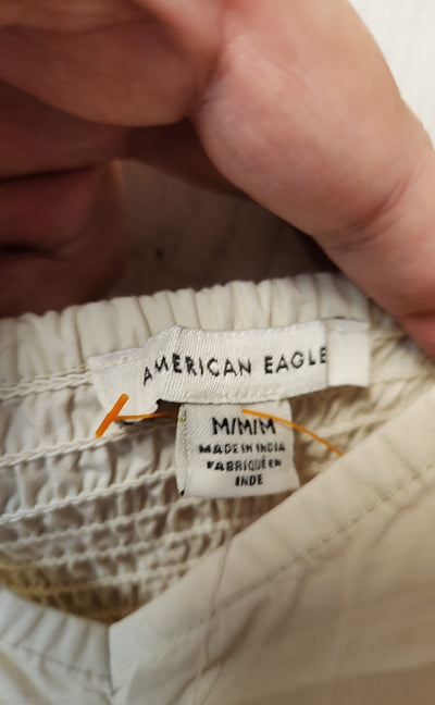 NWT American Eagle Women's Size M White Long Sleeve Top