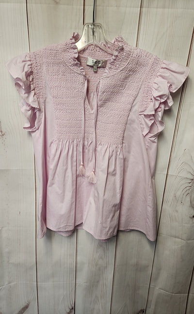 Sea NY Women's Size XS Pink Short Sleeve Top