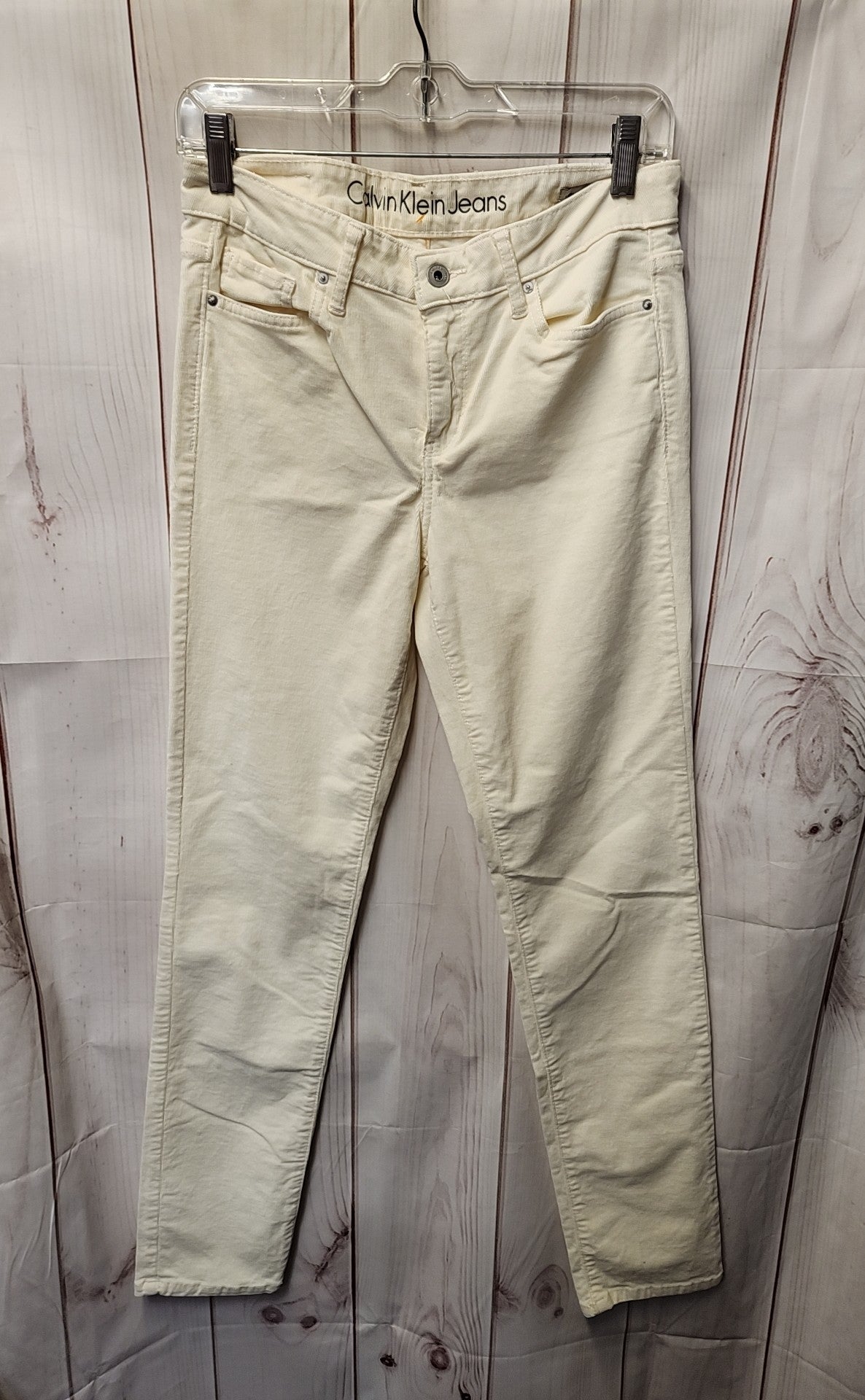 Calvin Klein Women's Size 29 (7-8) White Corduroy Pants Ultimate Skinny