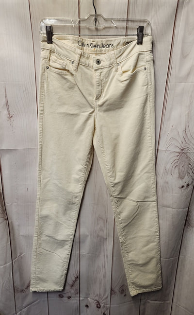 Calvin Klein Women's Size 29 (7-8) White Corduroy Pants Ultimate Skinny