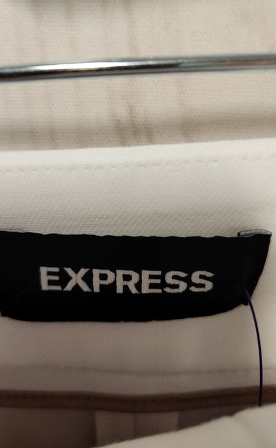 Express Women's Size 6 White Pants Ankle Super High Rise