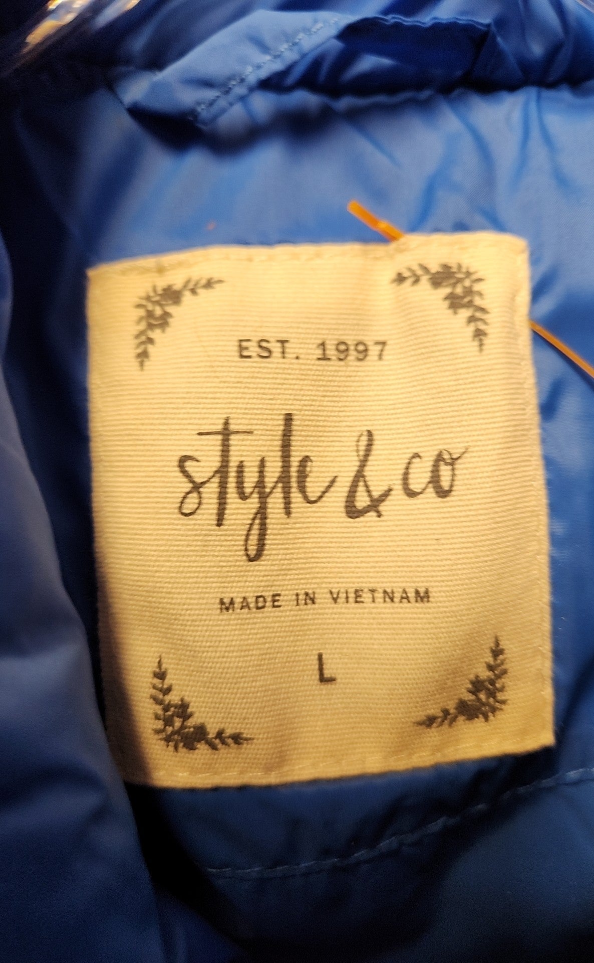 Style & Co Women's Size L Blue Vest