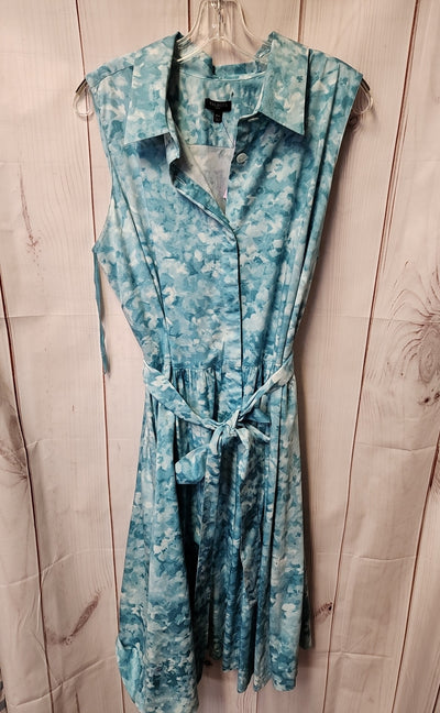 Talbots Women's Size 18 Blue Floral Dress