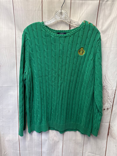 Chaps Women's Size 2X Green Sweater