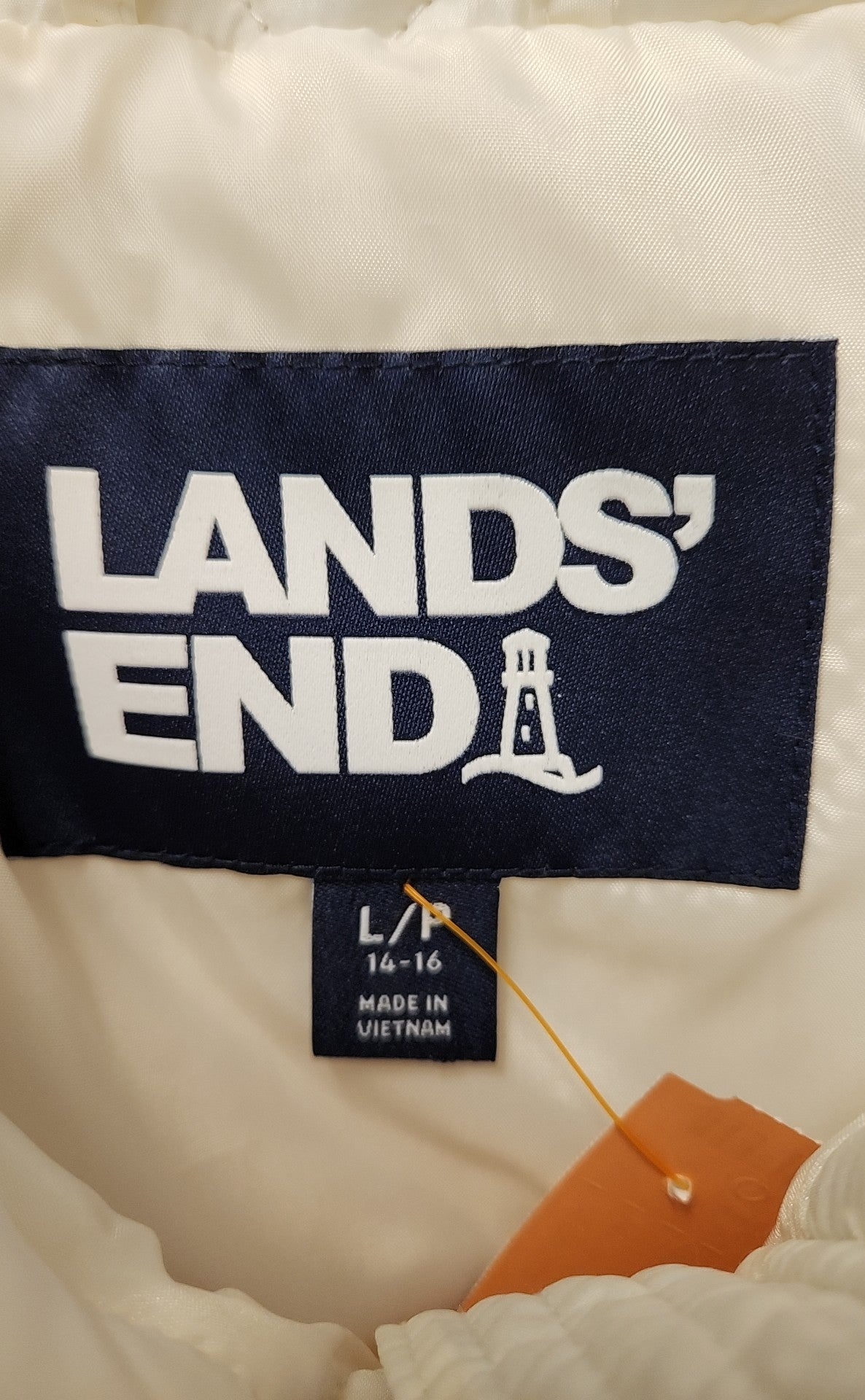 Lands End Women's Size L Petite White Vest