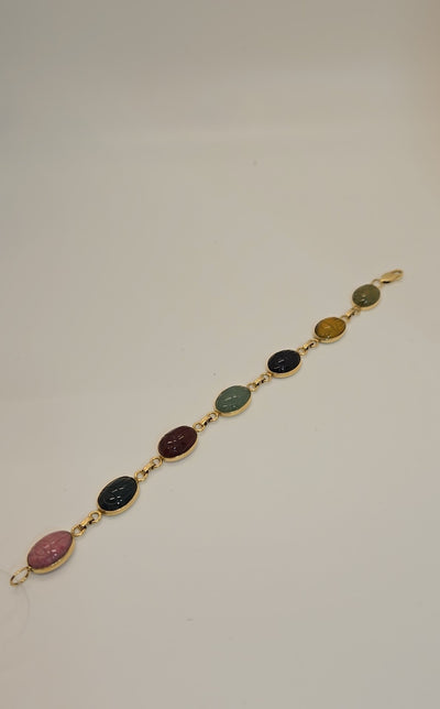 14K Yellow Gold Van Dell Scarab 7-1/4" Bracelet 11.54g