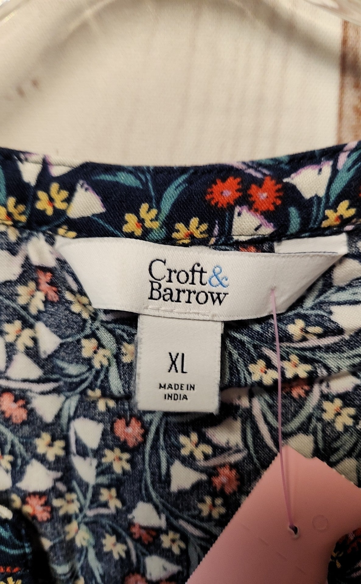 Croft & Barrow Women's Size XL Blue Floral Sleeveless Top
