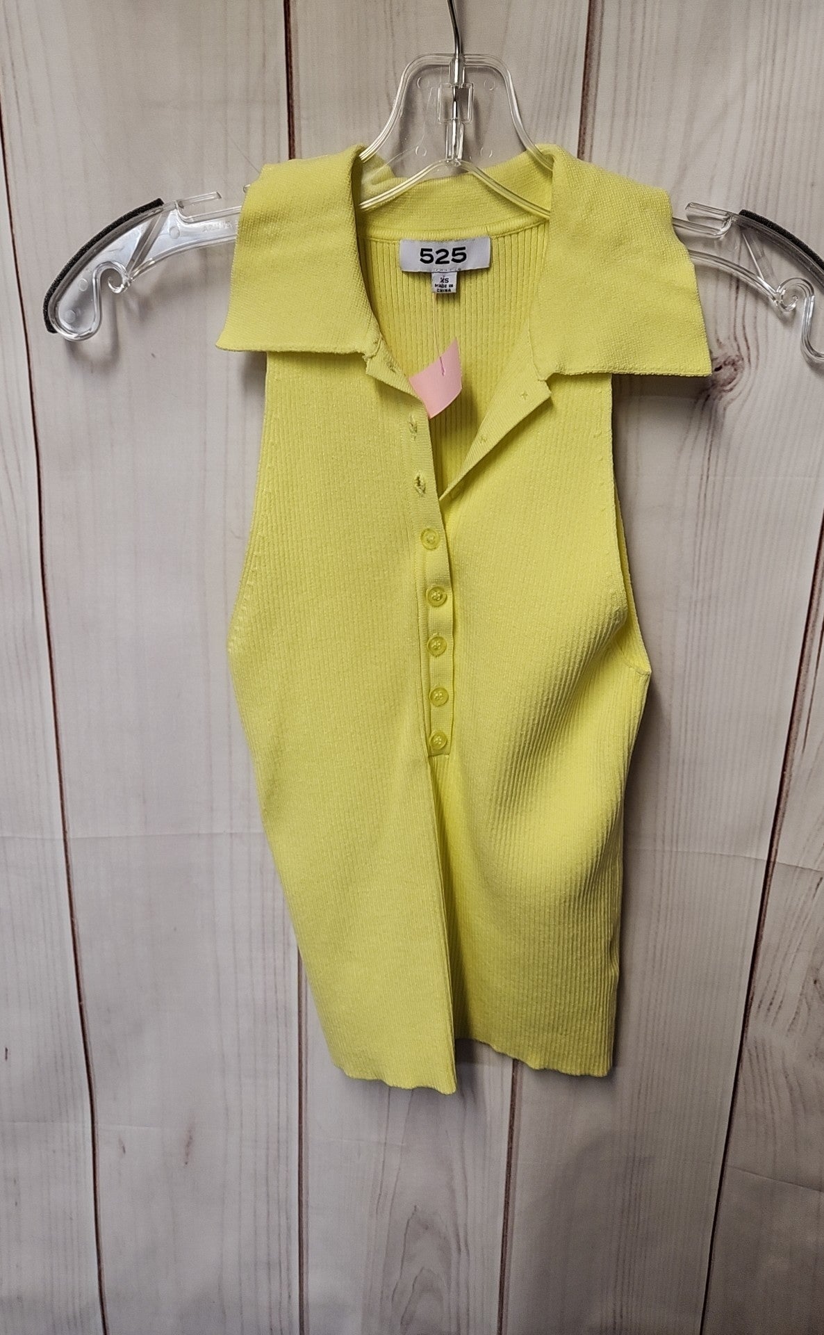 525 Women's Size XS Yellow Sleeveless Top