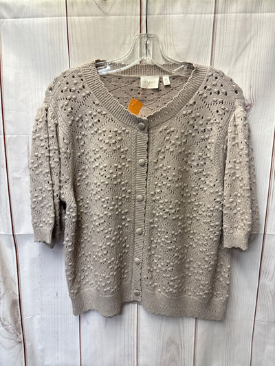 Cyrus Women's Size XL Tan Cardigan