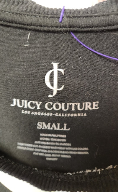 Juicy Couture Women's Size S Black & Yellow Floral Cold Shoulder Top
