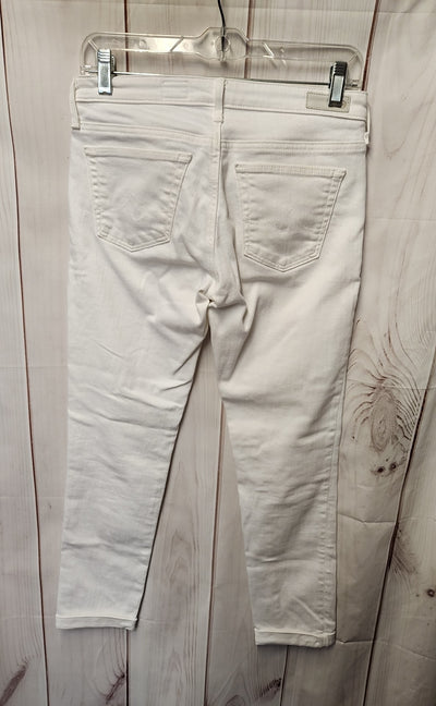 AG Adriano Goldschmied Women's Size 26 (1-2) White Jeans The Stilt Roll-up