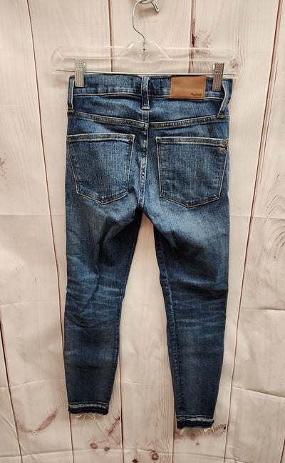 Madewell Women's Size 23 (000) Petite 9" High Rise Skinny Blue Jeans