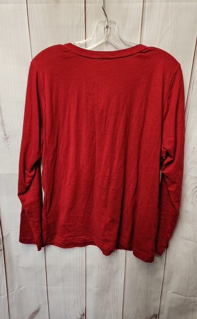Charter Club Women's Size M Red Long Sleeve Top