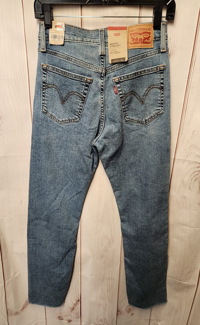 NWT Levis Women's Size 26 (1-2) Blue Jeans Wedgie Straight