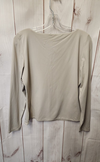 90 Degree Women's Size XL Beige Long Sleeve Top