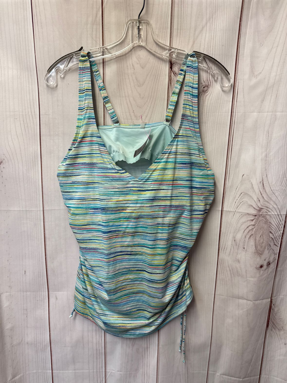 Lands End Women's Size 16 Petite Blue Swim Top