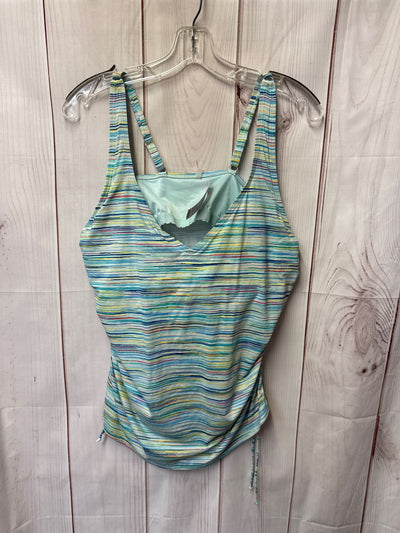 Lands End Women's Size 16 Petite Blue Swim Top