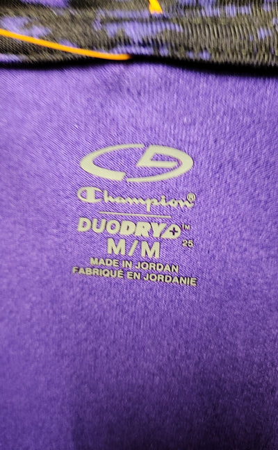Champion Women's Size M Black & Purple Long Sleeve Top