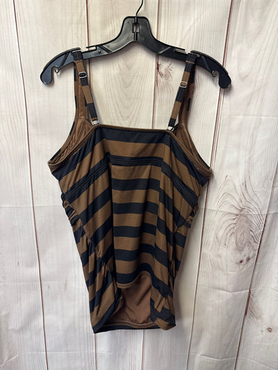 Lands End Women's Size 18 Brown Swim Top