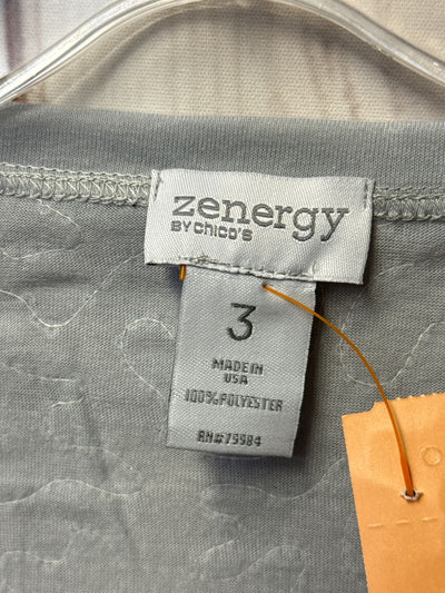Zenergy - Chico's Women's Size 3 = US XL Gray 3/4 Sleeve Top