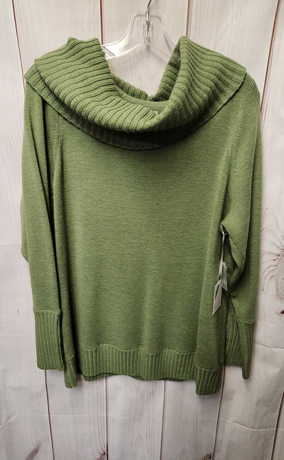 Tweeds Women's Size 2X Green Merino Wool Sweater
