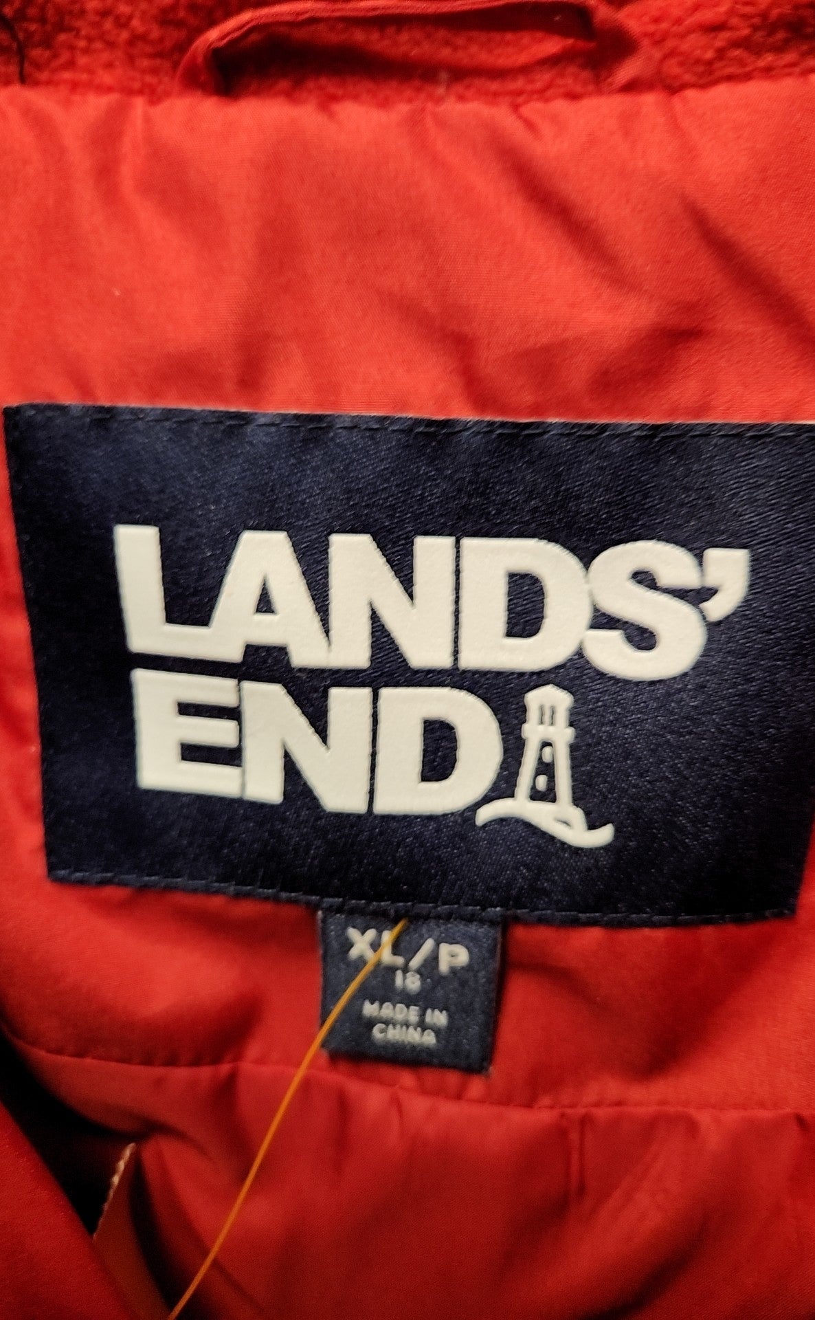 Lands End Women's Size XL Petite Red Coat