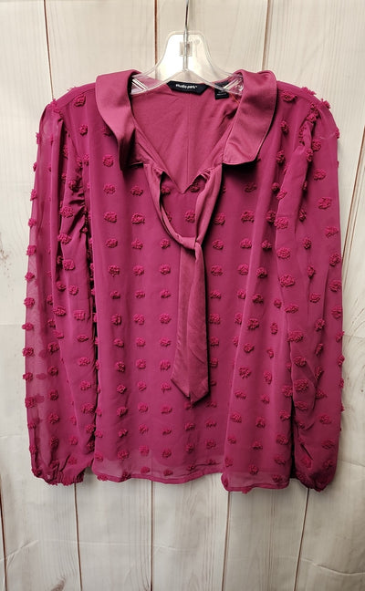 Studio Park Women's Size XS Pink Long Sleeve Top