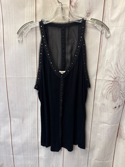 Bar III Women's Size M Black Sleeveless Top